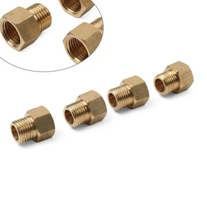 4 Stück Messing-Rohrverschraubung G1/4 Adapteranschluss Sechskantkupplung - Bild 1 von 10
