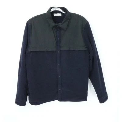 Hill City Shirt Jacket Mens XL Navy Hybrid Fleece Snap Front Performance Outdoor - Image 1 of 4