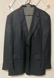 Oscar de la Renta Wool Silk Navy Sport Coat Blazer Men’s Business 48 Long - Picture 1 of 8