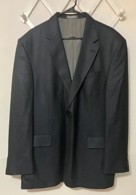 Abrigo Blazer Deportivo Oscar de la Renta Lana Seda Azul Marino Hombre’s Business 48 Largo Foto 1 de 4