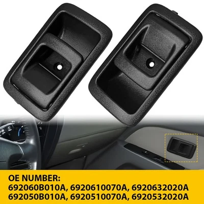 Manija de puerta interior negra 2 piezas para Toyota 4Runner LH & RH 1992-99 Paseo 1996-2002 Foto 1 de 4