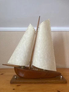 ART DECO SEGELSCHIFF DOPPELLAMPE. 19 cm hoch mal 19 cm lang - Bild 1 von 9