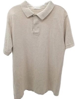 Camisa Polo Marks and Spencer Para Hombre Grande Beige Algodón Pullover St Michael Clásica Foto 1 de 4