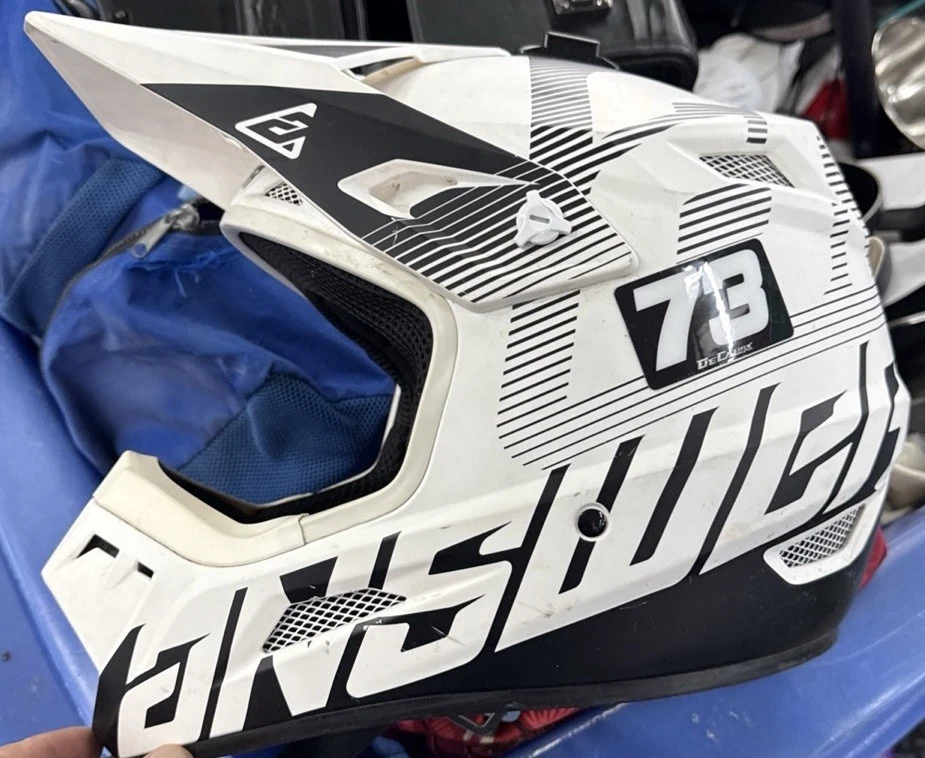 Answer Racing AR1 Bold Motor Helmet White Black MX Off-road ATV UTV BMX SMALL - Image 1 of 1