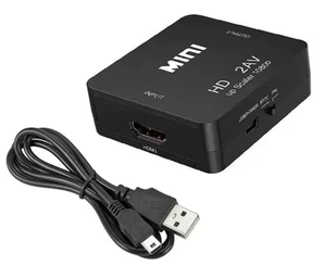 NEU! HDMI zu RCA AV Adapter Video Audio Konverter Full HD 1080P PAL/NTSC - Bild 1 von 16