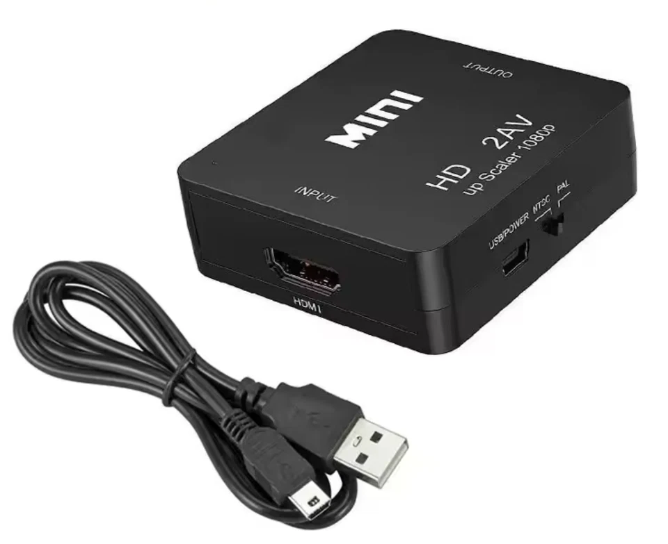 NEU! HDMI zu RCA AV Adapter Video Audio Konverter Full HD 1080P PAL/NTSC - Bild 1 von 4