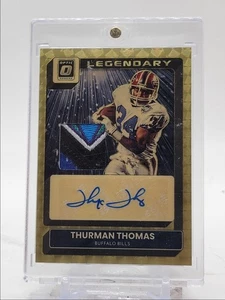 THURMAN THOMAS 2022 DONRUSS OPTIC LEGENDARY PATCH GOLD VINYL AUTO 1/1 Q2943 - Picture 1 of 2