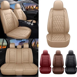 5-Seat full Set PU Leather Seat Cover For Ford Focus Fusion EcoSport C-Max F-150 - Picture 1 of 20
