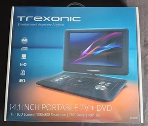 Trexonic 14.1 Inch Portable TV + DVD TFT LCD Screen New In Open Box - Picture 1 of 10