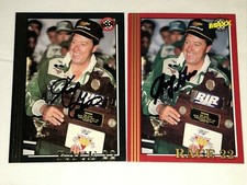(2) Harry Gant PRO SET SKOAL BANDIT #33 autographed cards 1992 RED BLACK MAXX 