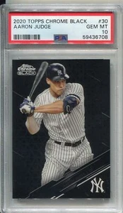 Topps Chrome Black 2020 Baseball Base #30 Aaron Judge PSA 10 - Picture 1 of 2