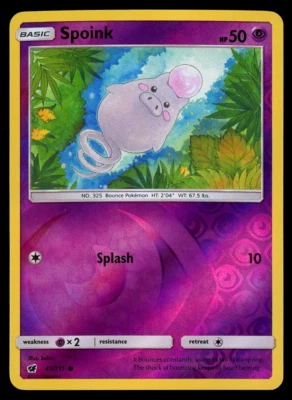 Pokemon Card Crimson Invasion Spoink 41/111 Reverse Holo Common - NM - Image 1 of 2
