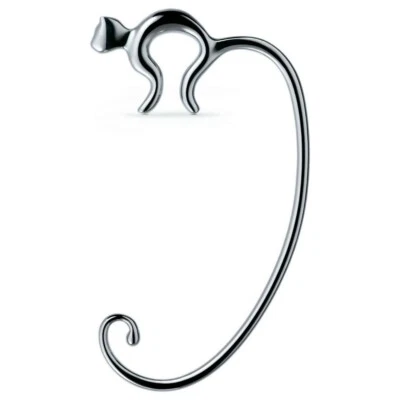 Alessi "Minou" Stainless Steel Cat Purse Hook / Holder - Image 1 of 4
