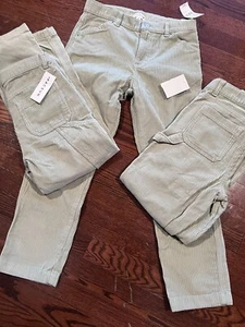 Pacsun Cargo Pants 3 Pair Bundle Green Brand New Size 10 Adjustable Waist - Picture 1 of 13