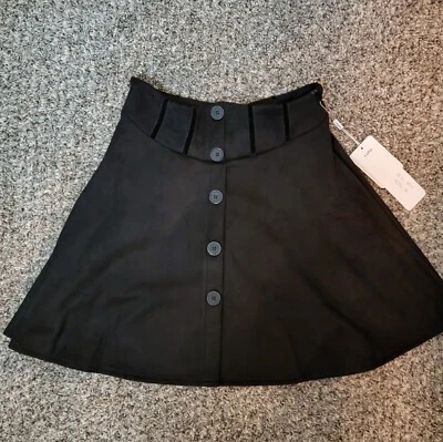 Minifalda/falda corta negra de gamuza sintética - XL Foto 1 de 4