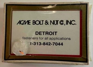 Ace Bolt & Nut Co. Inc. Detroit 313 Area Code Playing Cards SEALED Brand New - Picture 1 of 1
