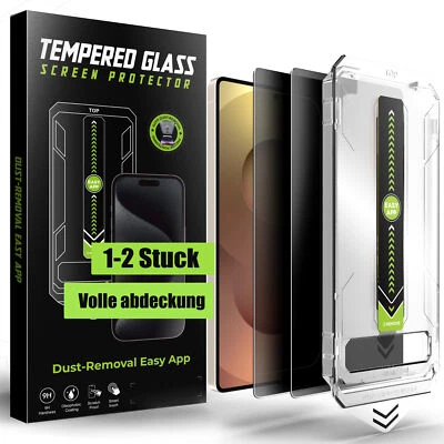 Privacy Schutzglas Blick Anbringhilfe für Samsung S25 S24 Ultra Plus Panzerfolie - Bild 1 von 4