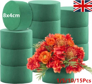 1/15Pcs Round Floral Foam Blocks Green Wet Dry Foam Flower Arrangement Supplies - Picture 1 of 26