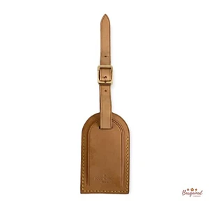Authentic LOUIS VUITTON Vachetta Leather Luggage Tag - Picture 1 of 12