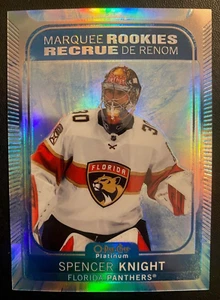 2021-22 O-Pee-Chee Platinum Arctic Freeze Spencer Knight RC #204 SP /99 FLORIDA - Bild 1 von 2