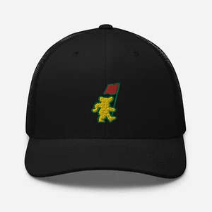 Grateful Dead Inspired Dancing Bear Masters Hat Trucker Masters Augusta Golf Cap - Picture 1 of 13