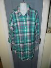 MAGGIE BREEN too Boutique Multi-Colored Plaid Long-Sleeve Top Size 14 Girl's NEW