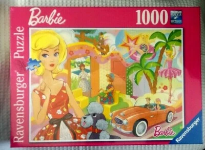 Rompecabezas Ravensburger BARBIE 1000 Piezas Barbie Coche Perro Flores 27x20 NUEVO Divertido  Foto 1 de 4