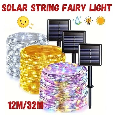 Solar Fairy String Lights 100/300 LED Outdoor Garden Christmas Party Decoration - image 1 of 4