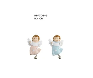 BOMBONIERA NASCITA BATTESIMO COMPLEANNO SEGNAPOSTO ANGELO BIMBA MAGNETE H 6 CM - Imagen 1 de 1
