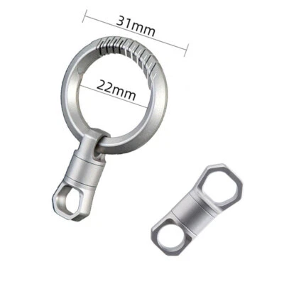 Aro Llavero Rotación Flexible 360° Aleación Titanio con Anillo Accesorios Portátiles Foto 1 de 4