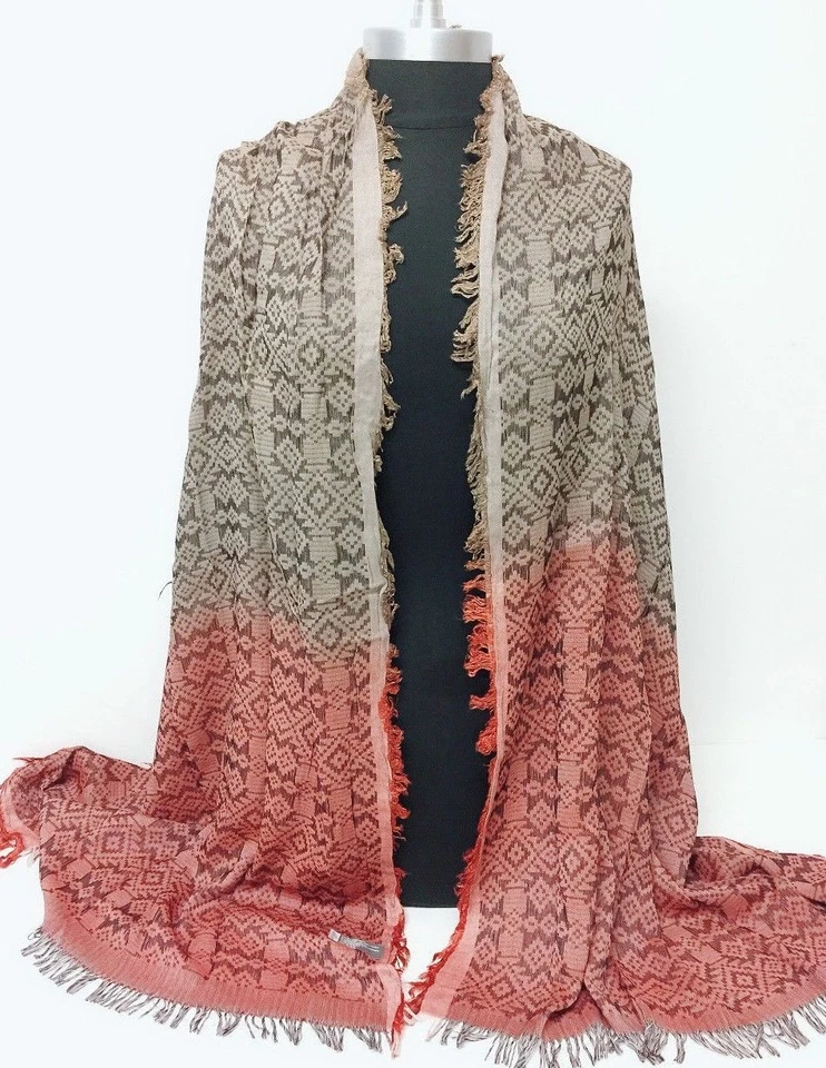 Nuevo Hombres Mujeres Estilo India Bufanda Larga Flecos Borla Suave Chal Envoltura Foto 1 de 1