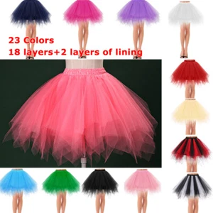 Women Fancy Skirt Dress Up Party Dancing Dress Adult Lady Tutu Tulle Skirt - Picture 1 of 35