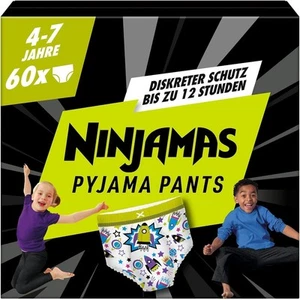 Pampers Ninjamas Nachthöschen, Höschenwindeln 4-7 Jahre (60 Stück) - Bild 1 von 12