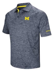 Colosseum Michigan Wolverines Herren Poloshirt Kurzarm Blau Größe S - Bild 1 von 12