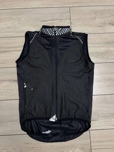 Men's Assos Windproof Cycling Bike Vest Waistcoat Full Zip Black sz S - Picture 1 of 7