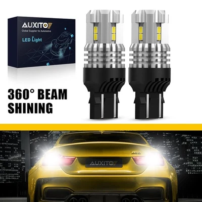 AUXITO 992 W21W 7443 LED Retroceso Luces Bombillas Kit Conversión DRL 2400LM Foto 1 de 4