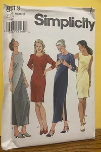 Simplicity Woman Pattern 8419 Misses Pullover Dress Size Y 18 20 22 UNCUT - Picture 1 of 4