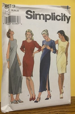 Simplicity Woman Pattern 8419 Misses Pullover Dress Size Y 18 20 22 UNCUT - Image 1 of 4
