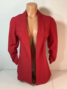 Chaqueta Blazer ARK & CO. RiffRaff Rojo Oscuro Frente Abierto. Talla Sm. Orig. $52,50. NUEVO. - Imagen 1 de 9