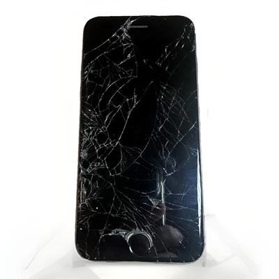 *Leer Apple iPhone 6 16GB A1549 iOS 9.3.2 Plateado Negro Pantalla agrietada Piezas Foto 1 de 3