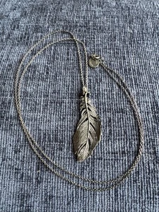 Alex Monroe Oxidised Sterling Silver Feather Necklace - Picture 1 of 8