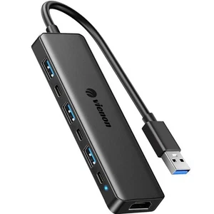 USB 3.0 to HDMI Adapter (7-in-1), USB 3.0 Hub with HDMI 1080P, USB C Data & P... - Picture 1 of 7