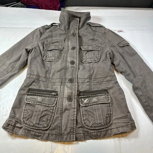 Vintage American Eagle Damen Militär Jacke Fallschirmjäger Armee Y2K braun Gr. M #2487 - Bild 1 von 24