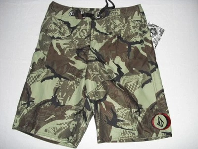 Volcom Big Youth  30 20 Green Camo Maguro Board Short Trunks Swimsuit - Image 1 of 3