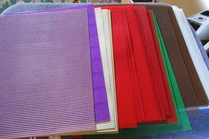 Plastic Canvas Sheets 7 mesh - 34 Sheet LOT - Multi Color, Embroidery, Crafts - Picture 1 of 8