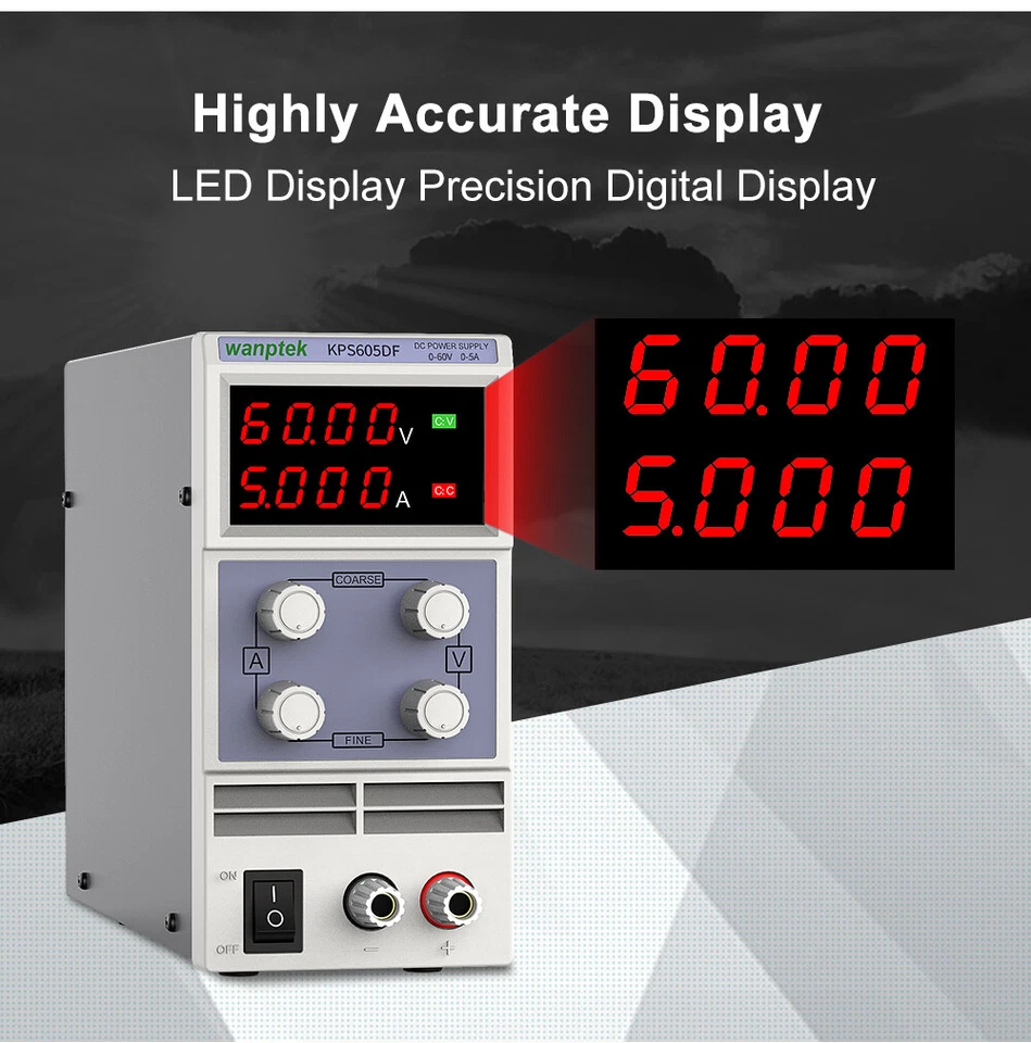 30V 60V 120V 3A 5A 10A Lab adjustable DC Power Supply Variable Power Source - Image 1 of 4