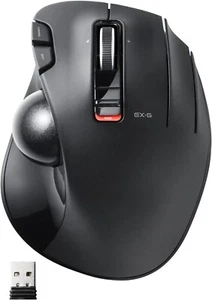 ELECOM mouse trackball wireless 6 button black MXT3DRBK - Picture 1 of 5