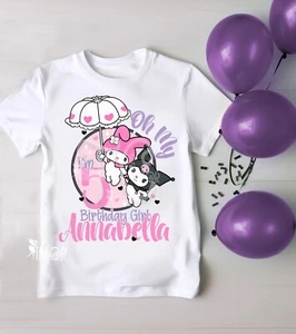 Kuromi My Melody Birthday Shirt, My Melody Birthday Tee, Kawaii Birthday Shirts - Picture 1 of 20