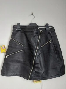 Pimkie Faux Leather Zip Mini Skirt - Picture 1 of 3