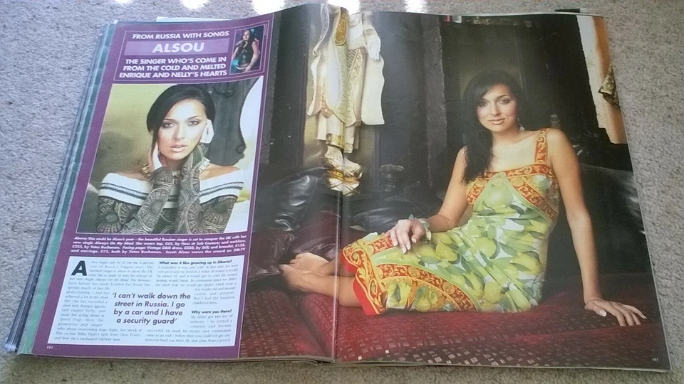 OK MAGAZINE INTERVIEW ONLY ALSOU RUSSIAN SINGER - 7 PAGES - 22ND FEBRUARY 2005 - Image 1 of 1